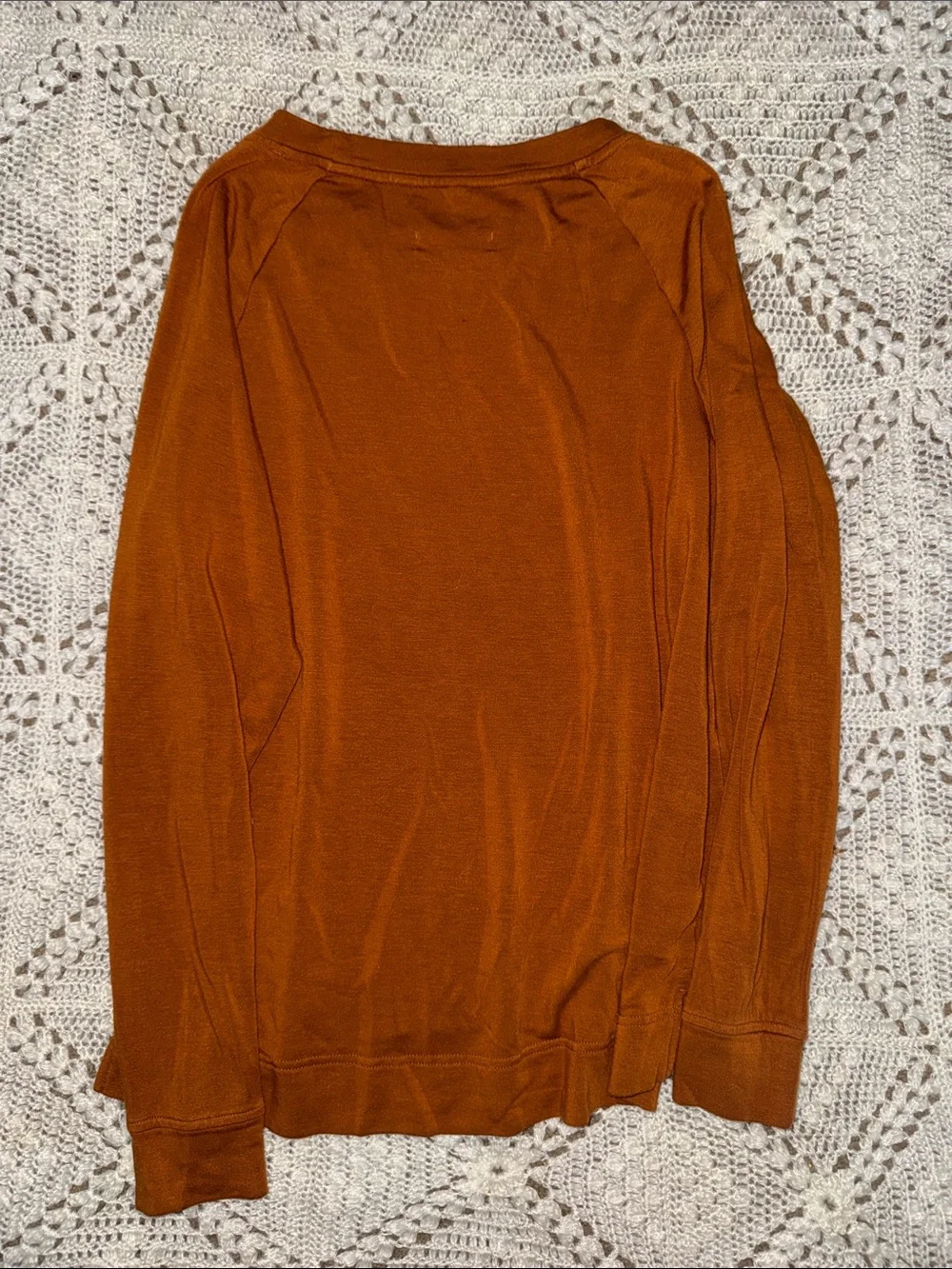 Lou & Grey for LOFT Rust Orange Lounge Set Size Medium Matching Top & Joggers